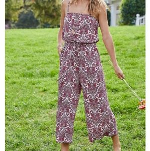 🔥Paisley Wide leg Convertable Strap Jumpsuit